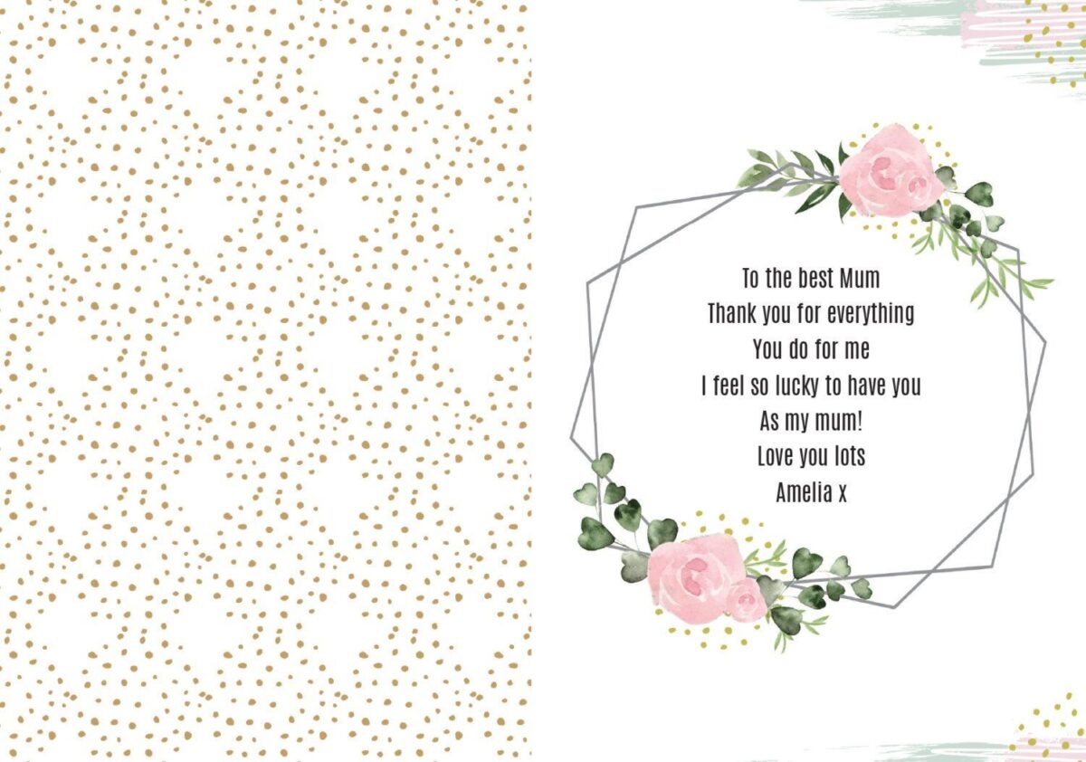 Personalised Happy Mothers Day Abstract Rose Card: 4 - Greeting Cards By Gift Moments