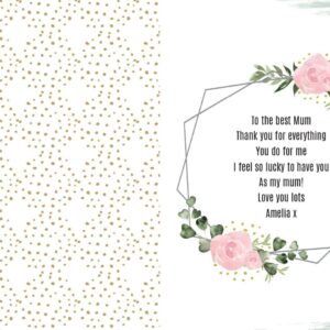 Personalised Happy Mothers Day Abstract Rose Card: 4 - Greeting Cards By Gift Moments