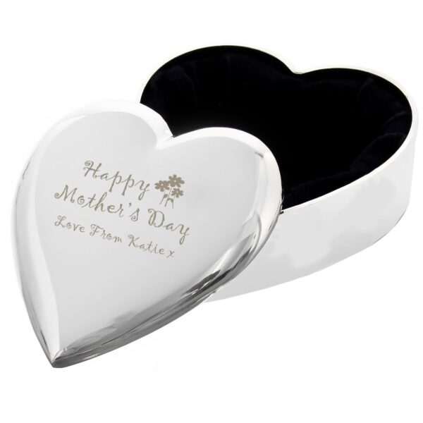 Personalised Happy Mothers Day Heart Trinket Box: 2 - Trinket Boxes By Gift Moments