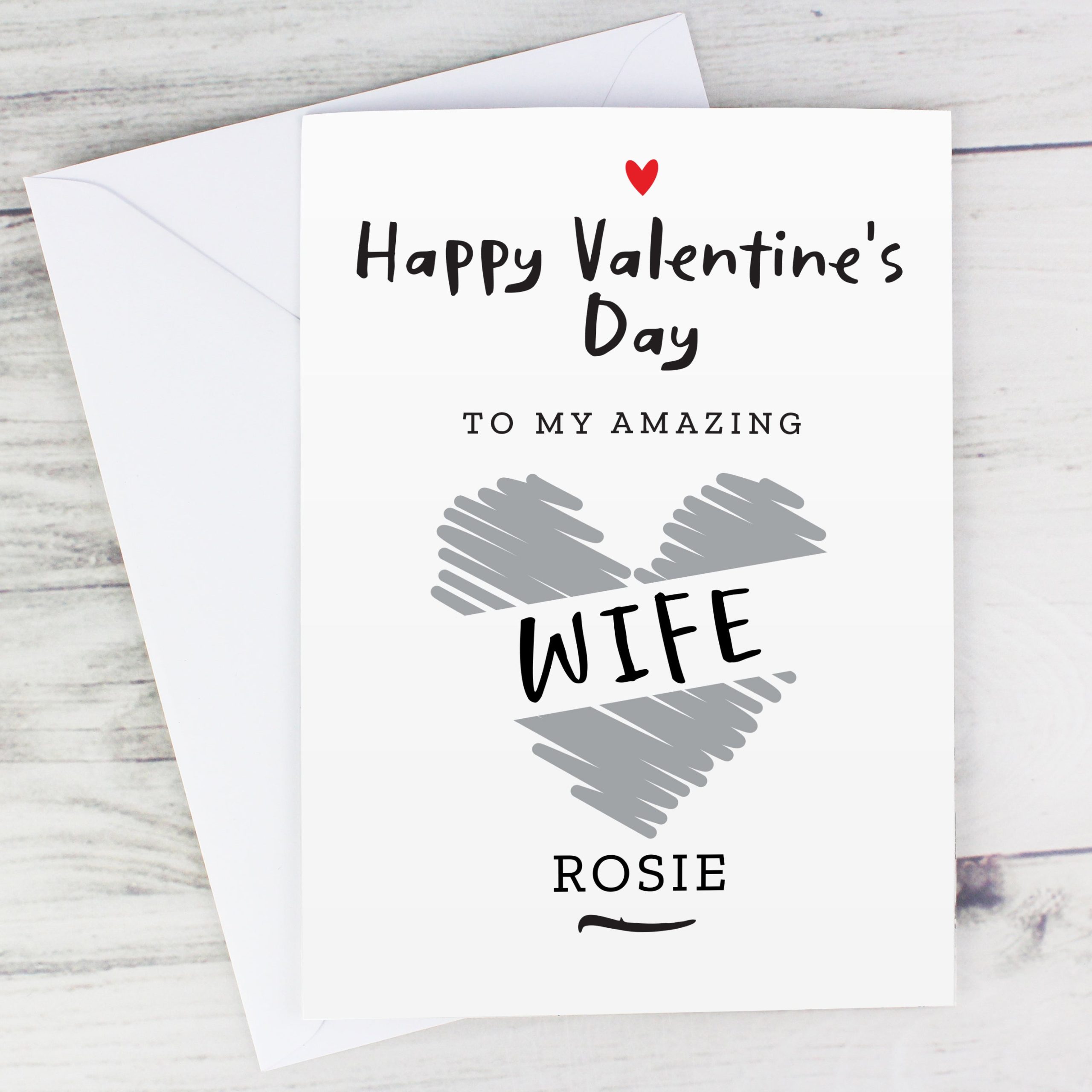 Personalised Happy Valentine’s Day Card: 1 - Greeting Cards By Gift Moments