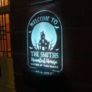Personalised Haunted House Halloween Solar Light: 4 - Solar Lights By Gift Moments