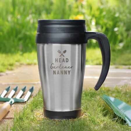 Personalised Head Gardener Travel Mug: 1 - Travel Mugs By Gift Moments