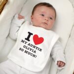 Personalised I HEART 0-3 Months Baby Bib: 1 - Baby Clothing By Gift Moments