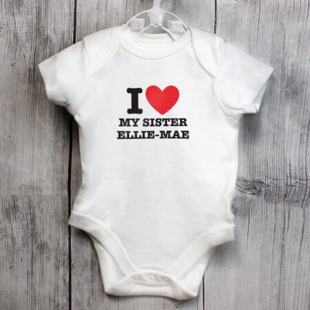Personalised I HEART 0-3 Months Baby Vest: 5 - Baby Clothing By Gift Moments