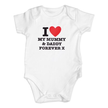 Personalised I HEART 0-3 Months Baby Vest: 2 - Baby Clothing By Gift Moments