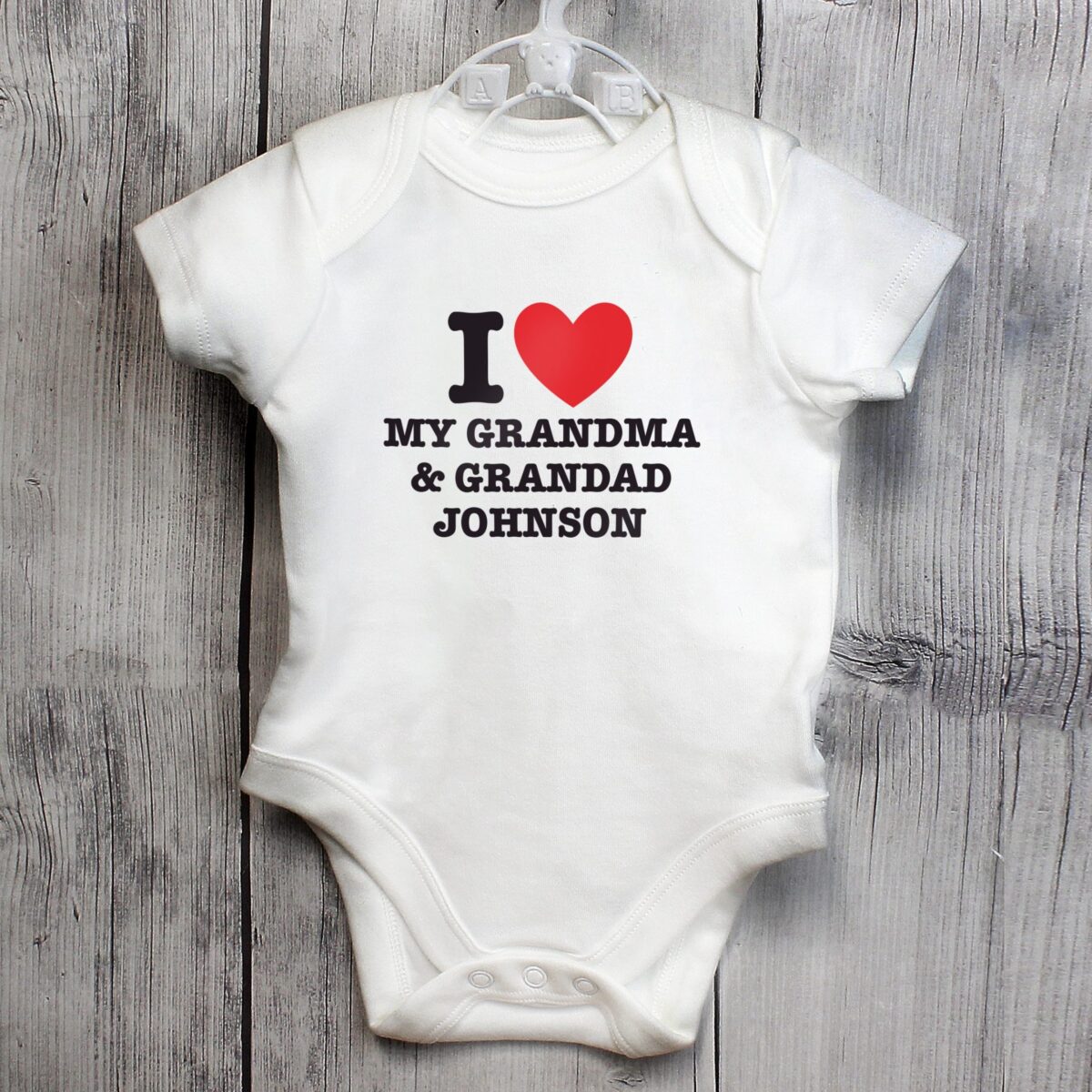Personalised I HEART 0-3 Months Baby Vest: 6 - Baby Clothing By Gift Moments