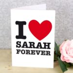 Personalised I HEART Card: 1 - Greeting Cards By Gift Moments