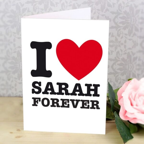 Personalised I HEART Card: 1 - Greeting Cards By Gift Moments
