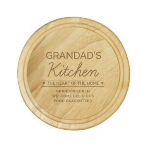 Personalised Heart of the Home Round Wooden Chopping Board: 5 - Chopping Boards By Gift Moments