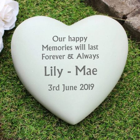 Personalised heart memorial