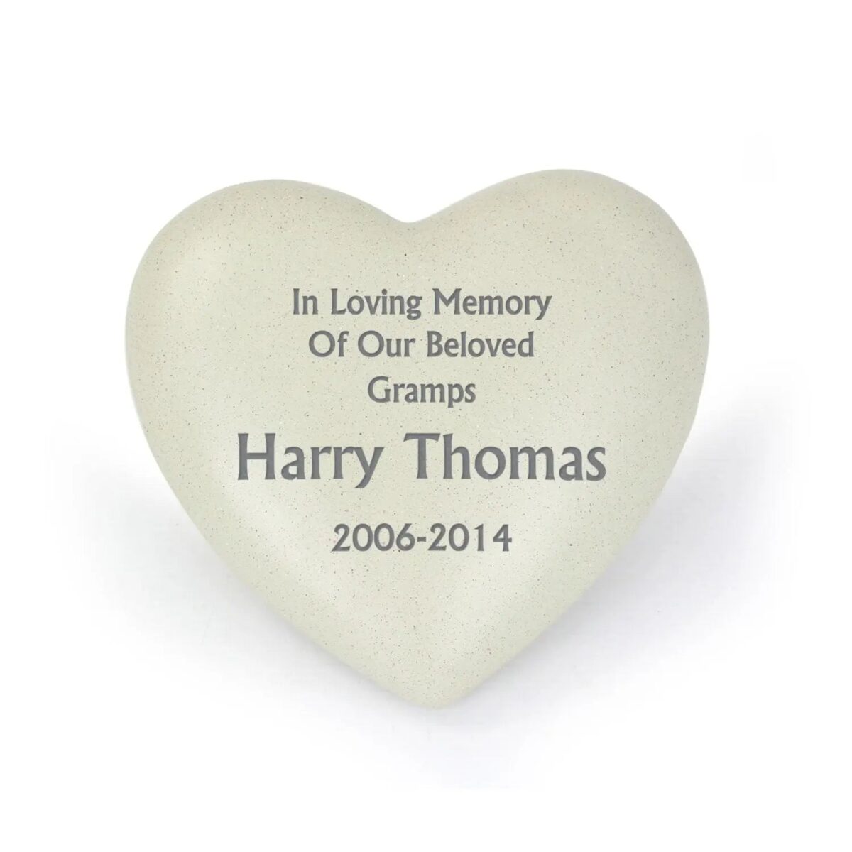 Personalised heart memorial