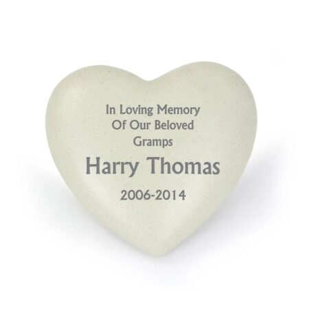 Personalised heart memorial