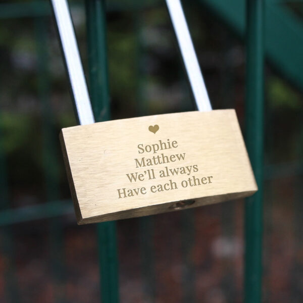 Personalised Heart Motif Any Message Padlock: 2 - Tools & Storage By Gift Moments