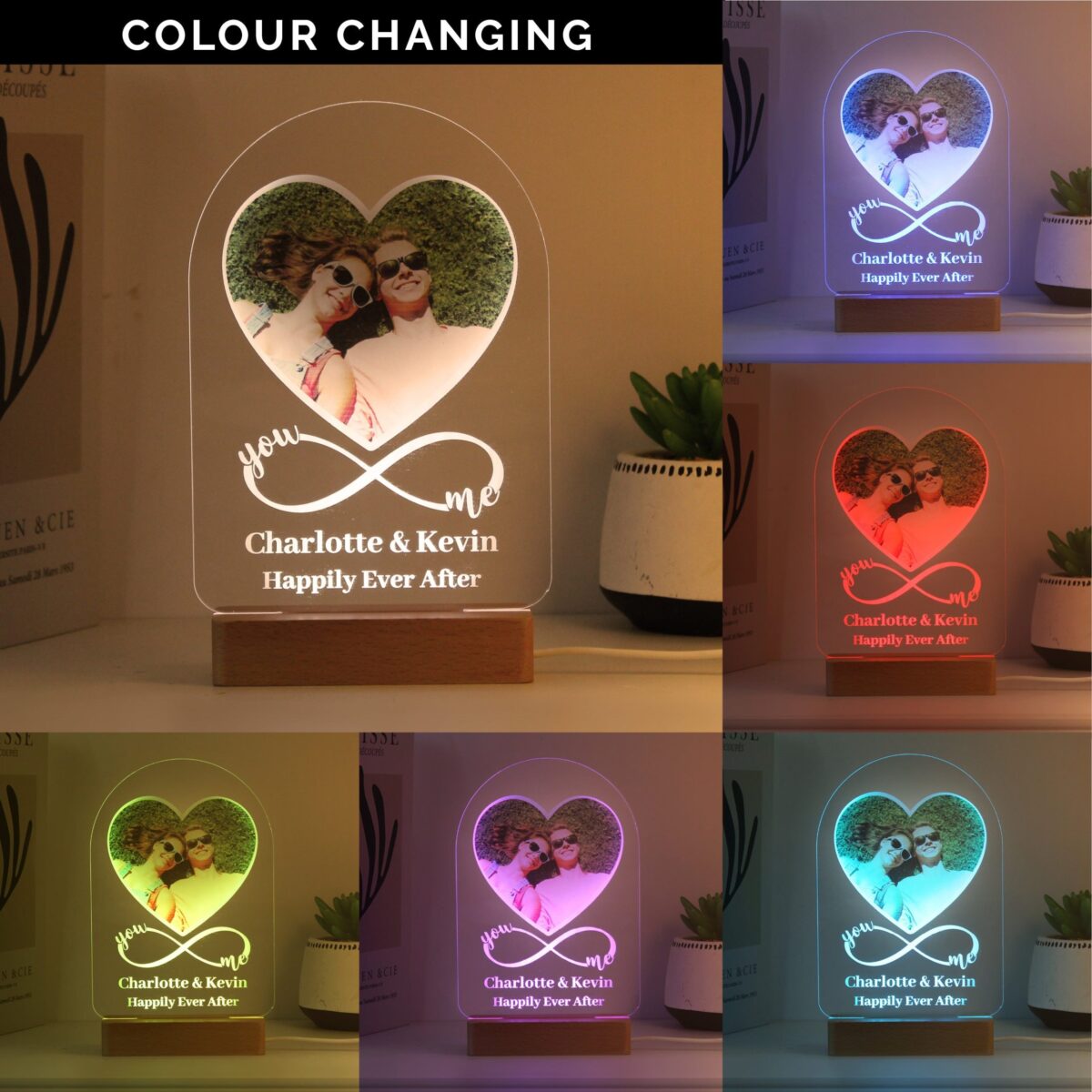 Personalised Heart Photo Upload LED Light: 3 - LED Lighting By Gift Moments