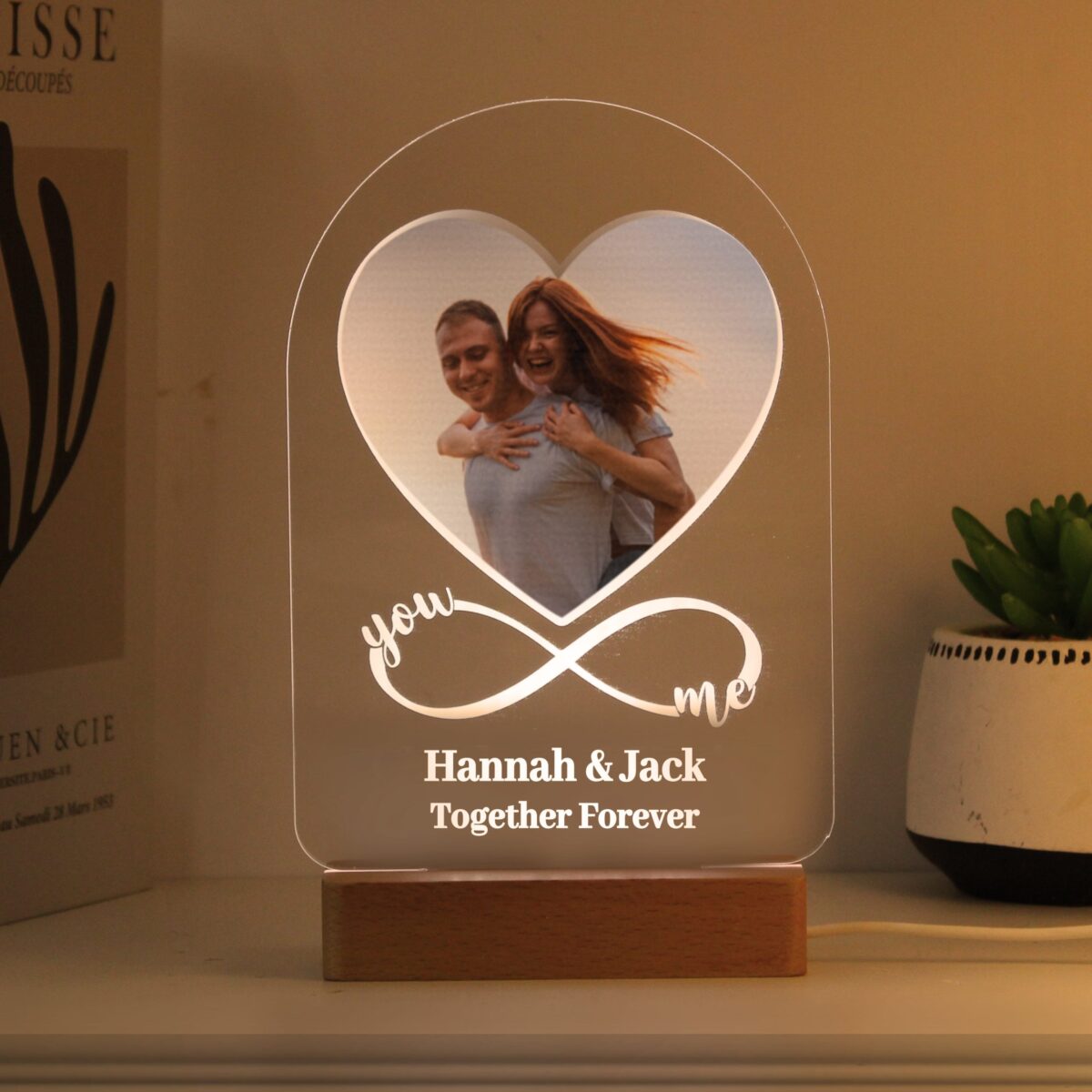 Personalised Heart Photo Upload LED Light: 8 - LED Lighting By Gift Moments