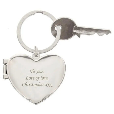 Personalised Heart Photoframe Keyring: 7 - Keyrings By Gift Moments