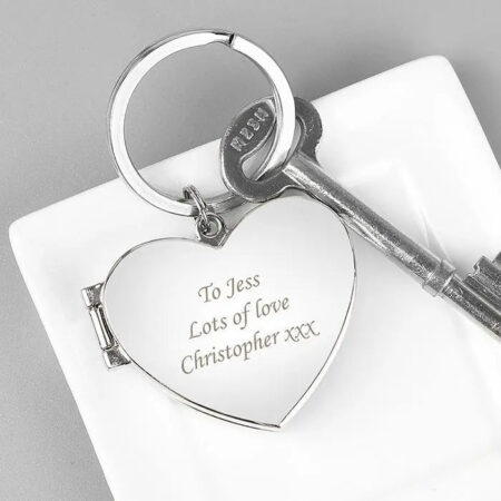 Personalised Heart Photoframe Keyring: 6 - Keyrings By Gift Moments
