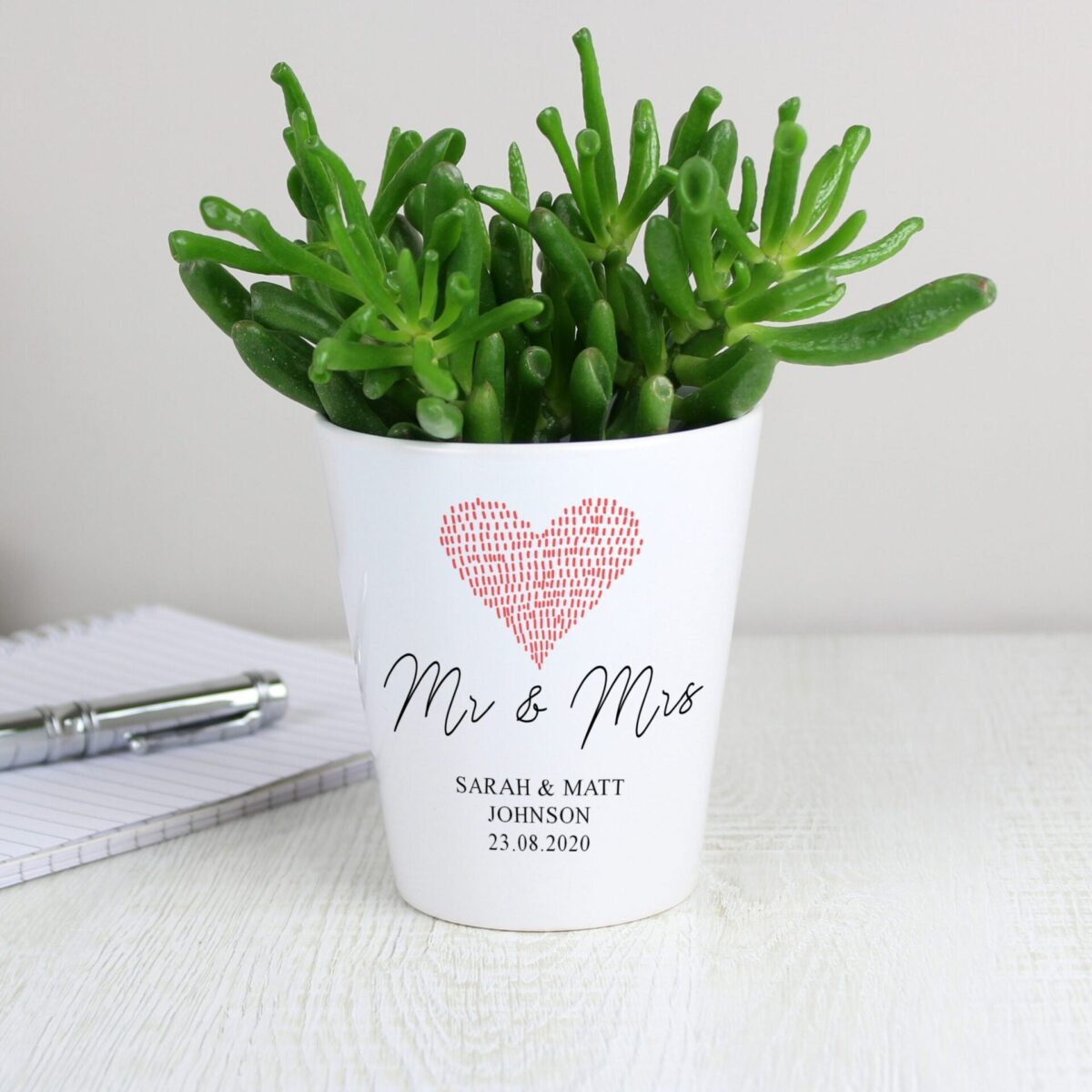 Personalised Heart Plant Pot: 2 - Pots & Planters By Gift Moments