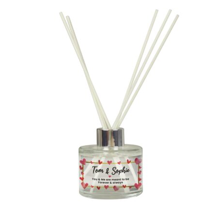 Personalised Hearts Frame Reed Diffuser: 5 - Reed Diffusers By Gift Moments