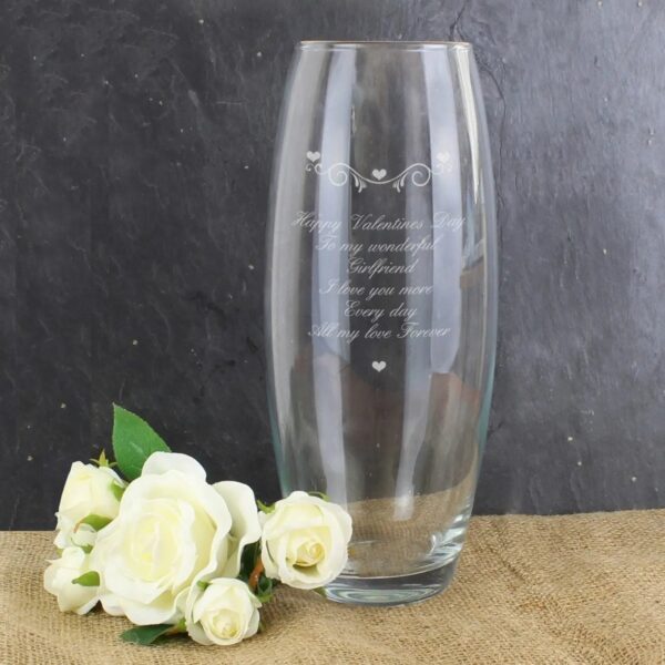 Personalised Hearts & Swirls Bullet Vase: 2 - Vases By Gift Moments