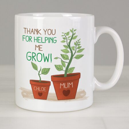 Personalised Helping Me Grow Mug: 2 - Mugs By Gift Moments