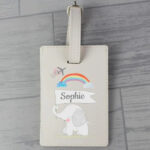 Personalised Hessian Elephant Cream Luggage Tag: 1 - Luggage Tags By Gift Moments