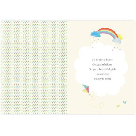 Personalised Hessian Elephant Twins Card: 4 - Greeting Cards By Gift Moments