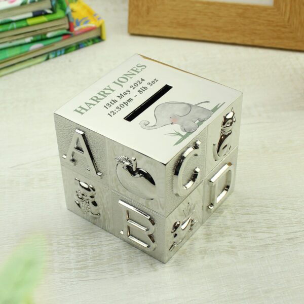 Personalised Hessian Friends ABC Money Box: 1 - Money Boxes By Gift Moments