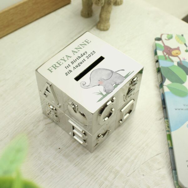 Personalised Hessian Friends ABC Money Box: 2 - Money Boxes By Gift Moments