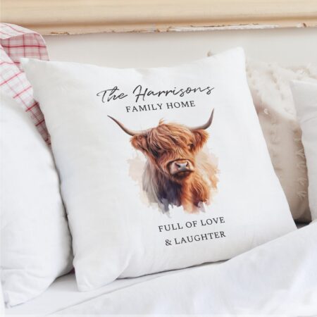 Personalised Highland Cow Cushion: 4 - Cushions By Gift Moments
