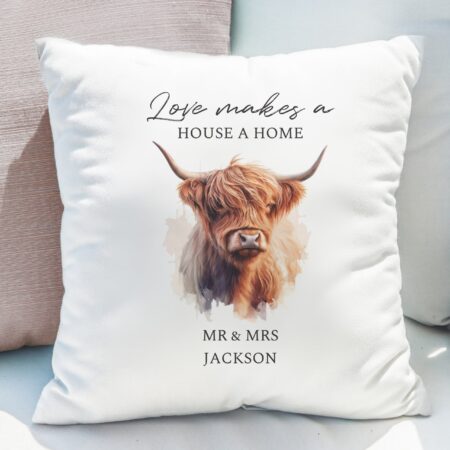 Personalised Highland Cow Cushion: 3 - Cushions By Gift Moments