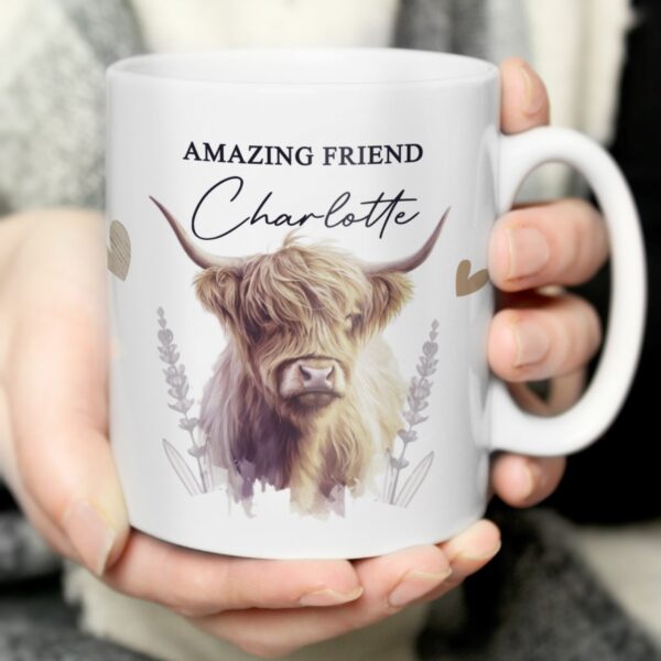 Personalised Highland Cow Mug: 1 - Mugs By Gift Moments