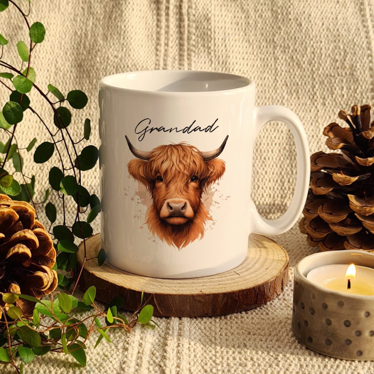 Personalised Highland Cow Mug - Male: 3 - Mugs By Gift Moments