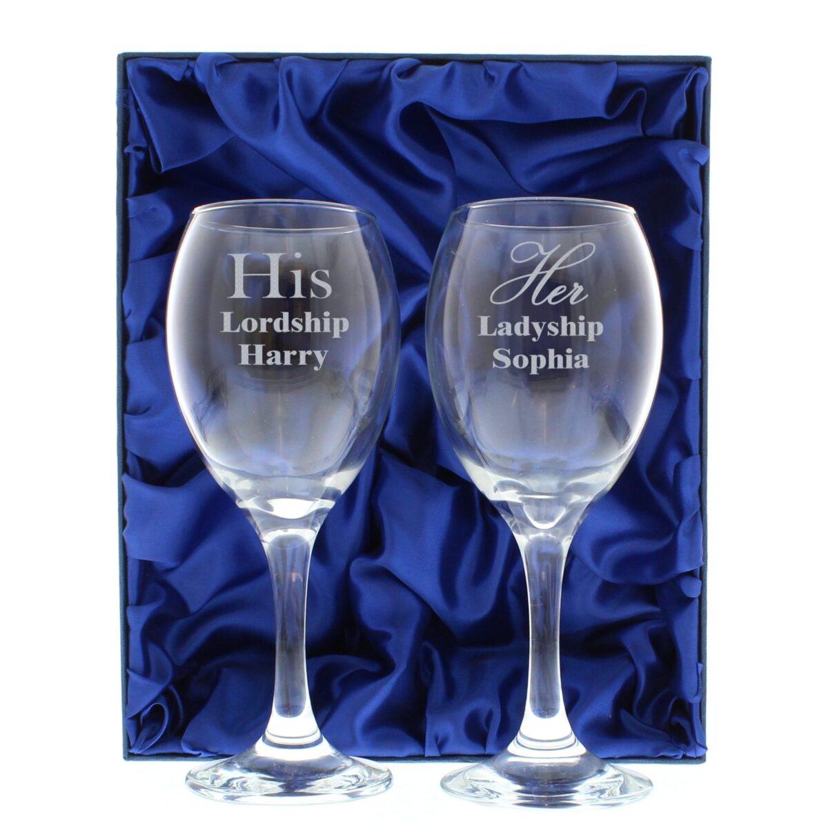 Personalised His & Her Wine Glass Set: 3 - Wine Glasses By Gift Moments