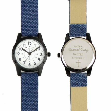 Personalised Holy Communion/Christening Blue Watch: 5 - Watches By Gift Moments