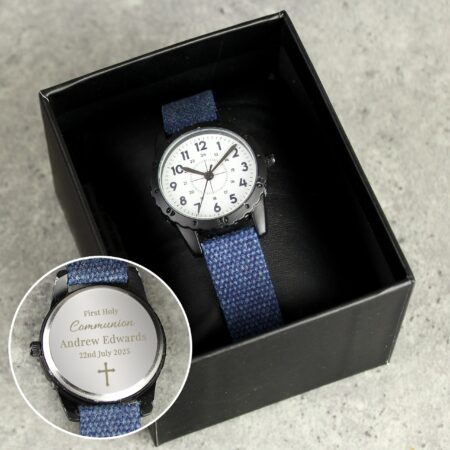 Personalised Holy Communion/Christening Blue Watch: 1 - Watches By Gift Moments