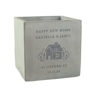 Personalised Our Home Concrete Plant Pot: 5 - Pots & Planters By Gift Moments