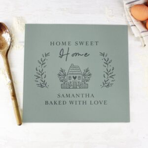 Personalised HOME Glass Chopping Board/Worktop Saver: 3 - Chopping Boards By Gift Moments