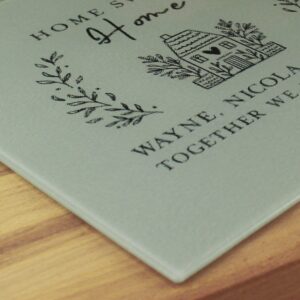 Personalised HOME Glass Chopping Board/Worktop Saver: 4 - Chopping Boards By Gift Moments