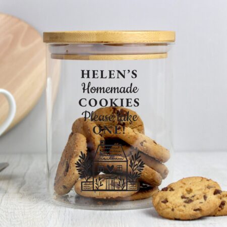 Personalised Home Glass Storage Jar: 2 - Storage By Gift Moments