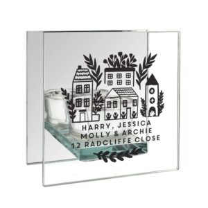 Personalised Home Glass Tealight: 5 - Candle Holders By Gift Moments