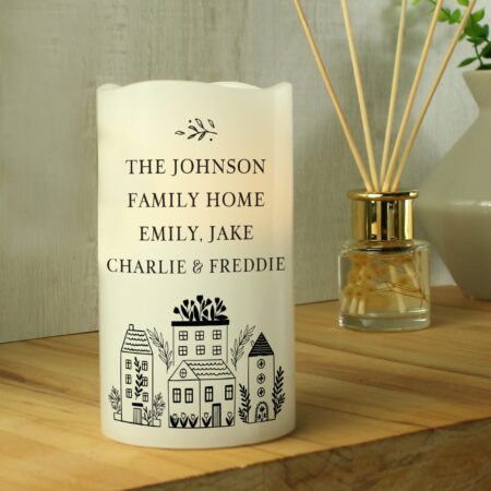 Personalised HOME LED Candle: 2 - LED Lighting By Gift Moments