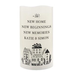 Personalised HOME LED Candle: 5 - LED Lighting By Gift Moments