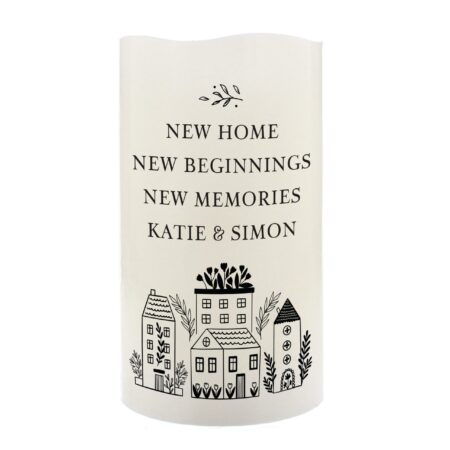 Personalised HOME LED Candle: 5 - LED Lighting By Gift Moments