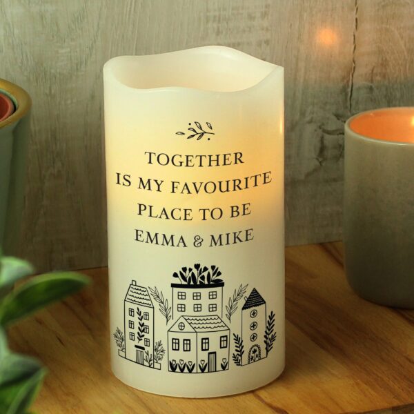 Personalised HOME LED Candle: 1 - LED Lighting By Gift Moments