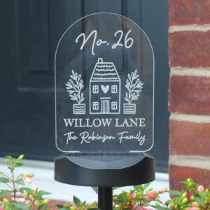 Personalised Home Outdoor Solar Light: 1 - Solar Lights By Gift Moments