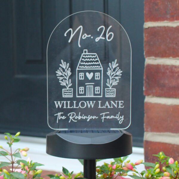 Personalised Home Outdoor Solar Light: 1 - Solar Lights By Gift Moments