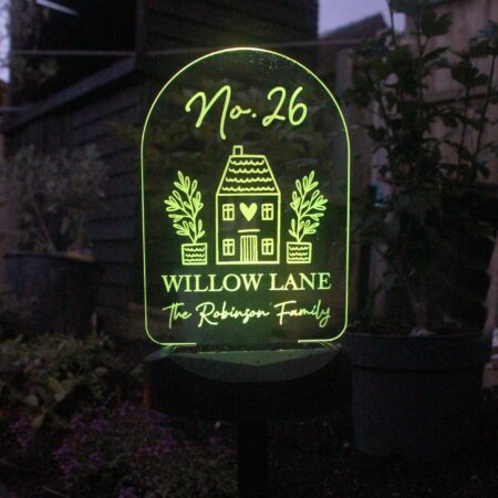 Personalised Home Outdoor Solar Light: 4 - Solar Lights By Gift Moments