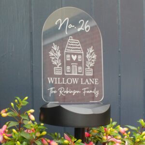 Personalised Home Outdoor Solar Light: 6 - Solar Lights By Gift Moments