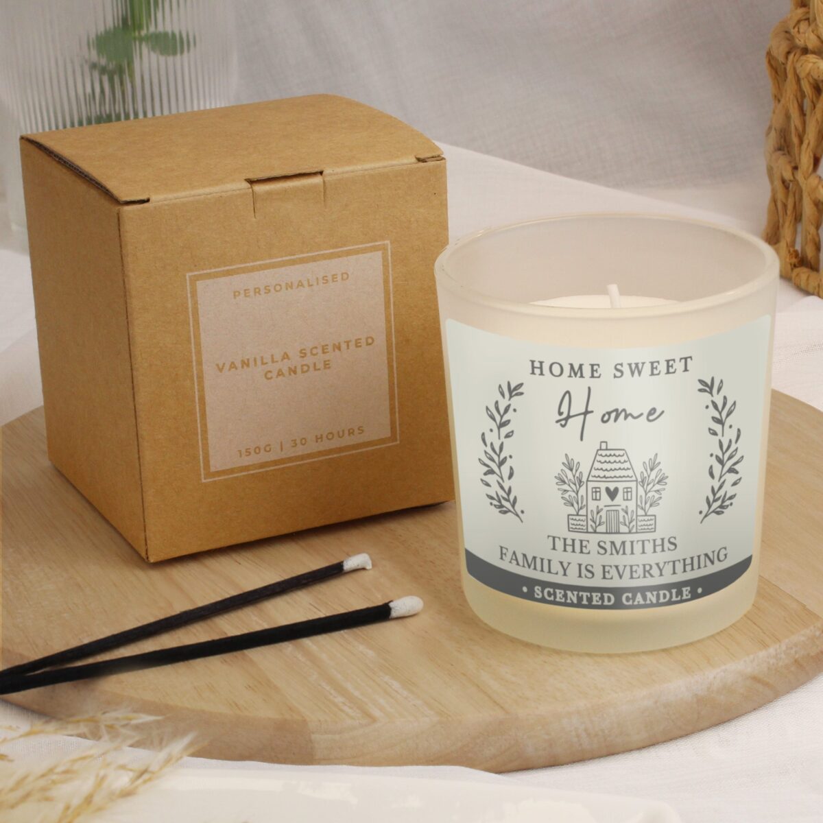 Personalised HOME Scented Jar Candle: 2 - Candles By Gift Moments